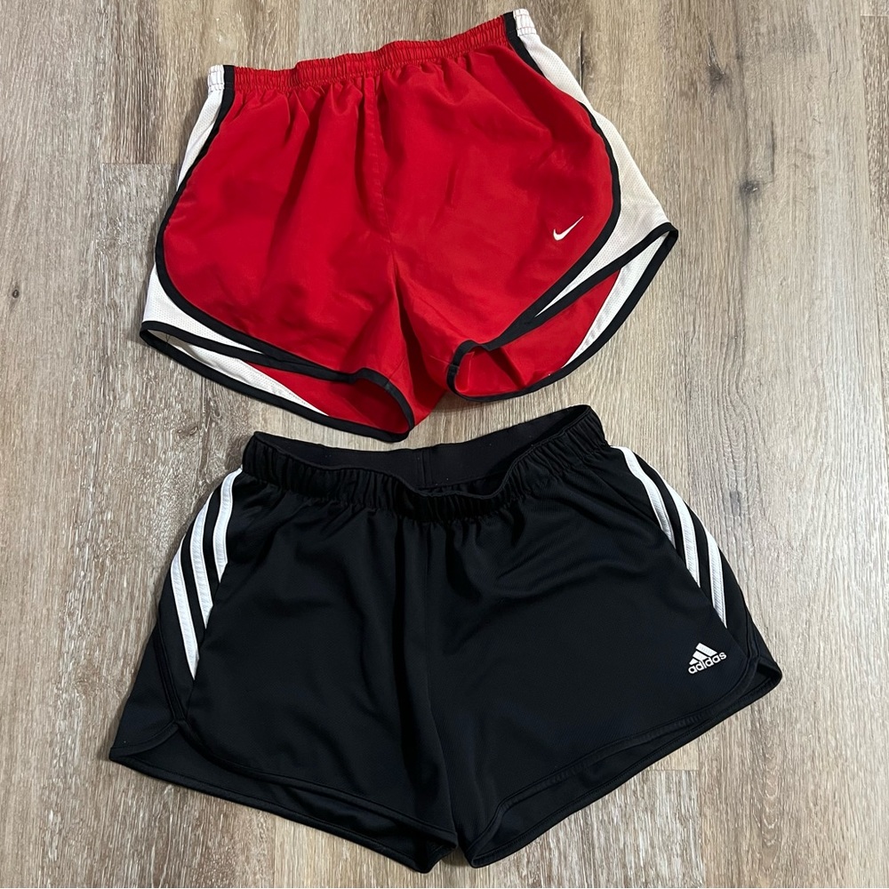 Lot of 2 Nike Adidas Women Activewear Shorts